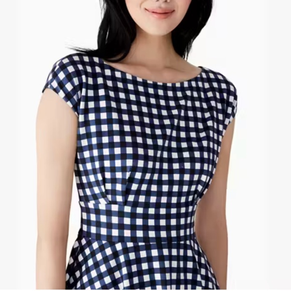 ♠︎ kate spade Gingham Ponte Fiorella Dress - Picture 4 of 7